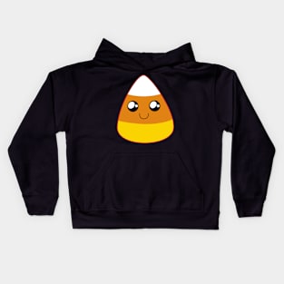 Another Cute Happy Candy Corn (Black) Kids Hoodie